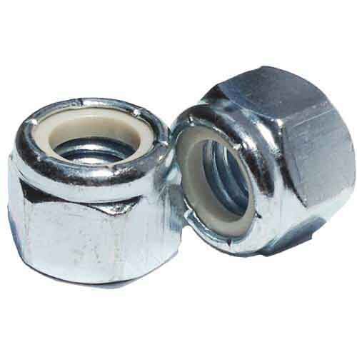 NEF516 5/16"-24 Nylon Insert Locknut, (NE), Fine, Low Carbon, Zinc